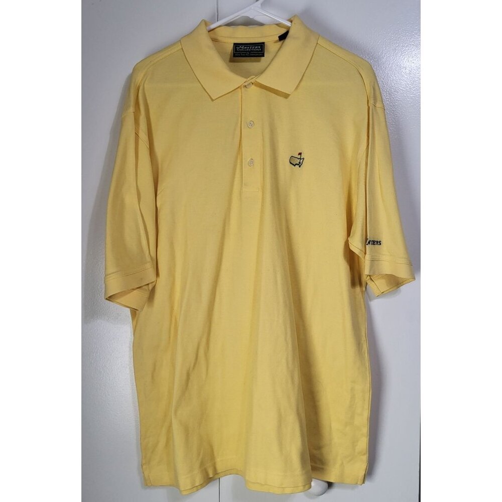 Masters Collection Shirt Men's Large Pima Cotton Yellow Golf Polo Augusta - Picture 1 of 10